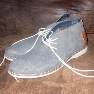 MADDEN gray leather suede shoes
